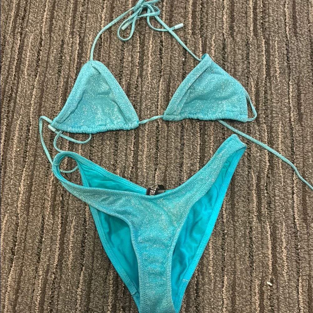 Shimmering Blue Bikini Set